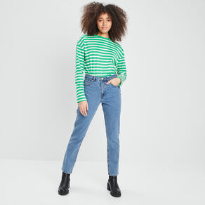 t shirt mariniere manches longues creeks vert femme T-shirt marinière manches longues Creeks vert femme