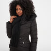 Écharpe tricotée à franges noir femme