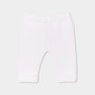 Pantalon tricot taille &eacute;lastiqu&eacute;e blanc b&eacute;b&eacute;