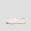 Derbies en toile &agrave; lacets blanc femme