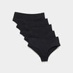 Lot 5 shortys coton noir femme