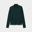 Veste de sport ajust&eacute;e avec fermeture vert fonc&eacute; femme