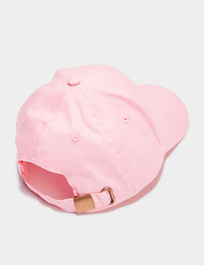 Casquette coton couleur unie rose fille