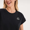 T-shirt col rond manches courtes Kappa noir femme