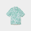 Chemise l&eacute;g&egrave;re textur&eacute;e manches courtes vert homme