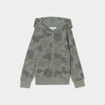 Sweat à capuche zippé vert kaki garçon