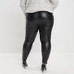 Pantalon skinny simili cuir noir femme grande taille