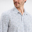 Chemise ajustée col français blanc homme