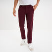 Pantalon chino droit stretch violet foncé homme