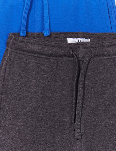 Lot 2 shorts de jogging à coulisse bleu garçon