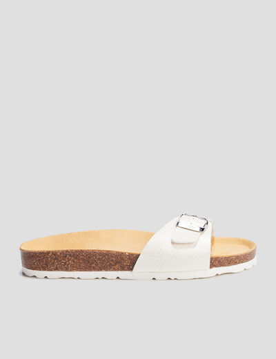 Mules blanc femme