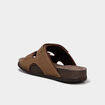 Mules &agrave; scratchs en cuir sable homme