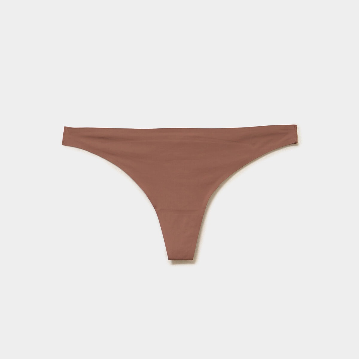 String microfibre sans coutures marron femme