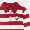 Polo manches longues coton Creeks rouge foncé bébé garçon