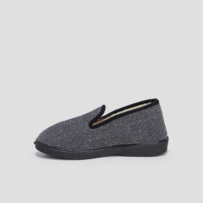 pantoufles fourrees noir homme Pantoufles fourrées noir homme