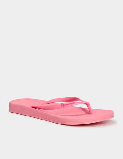 Tongs rose poudr&eacute;e femme