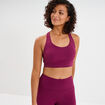 Brassi&egrave;re de sport ajust&eacute;e dos nageur violet fonc&eacute; femme