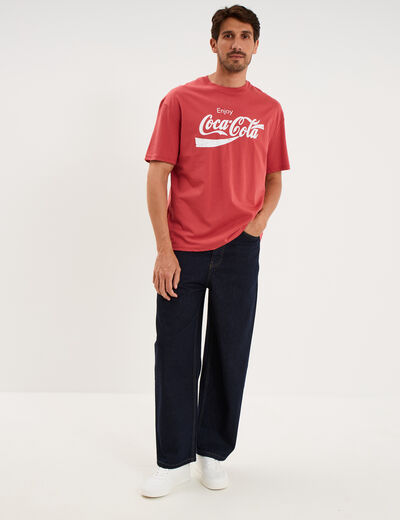 T-shirt manches courtes coton Coca-Cola rouge homme