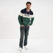 Sweat hoodie manches longues à capuche vert canard homme