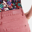 Jeans droit taille haute 7/8ème vieux rose femme