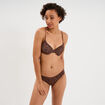 Culotte microfibre sans coutures marron femme