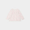 T-shirt manches longues col rond coton ecru bébé fille