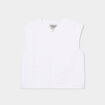 Gilet matelassé sans manches blanc femme