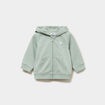 Sweat zipp&eacute; &agrave; capuche vert pastel b&eacute;b&eacute; gar&ccedil;on