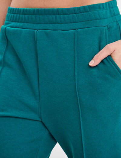 Pantalon de jogging loose vert émeraude femme