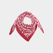 Foulard carr&eacute; effet satin bordeaux femme