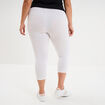 Legging corsaire taille &eacute;lastiqu&eacute;e blanc femme grande taille