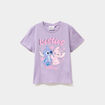 T-shirt manches courtes coton Stitch parme fille