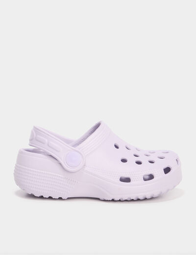 Sabots de plage mauve fille