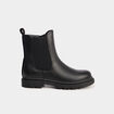 Boots crant&eacute;es noir fille