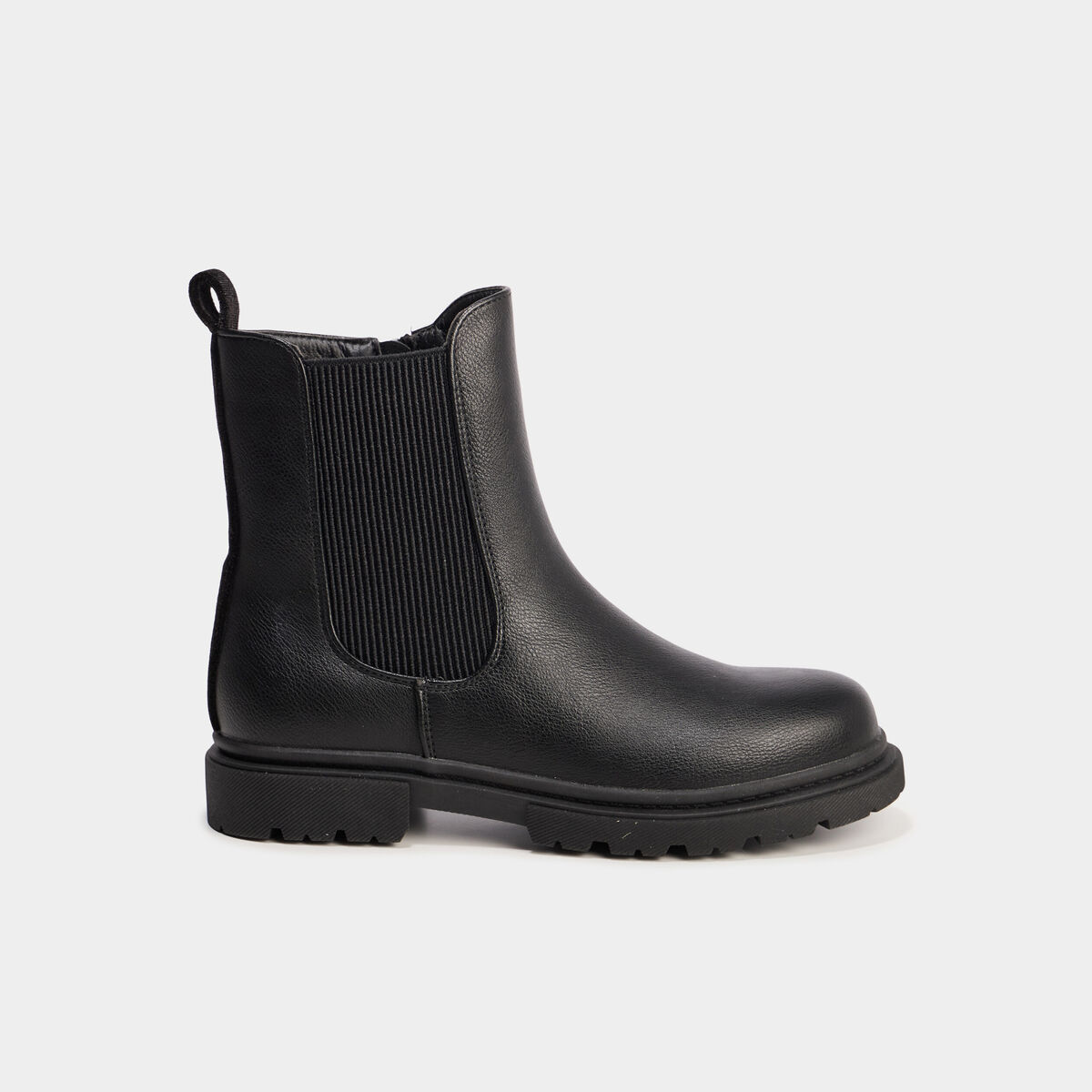 Boots crant&eacute;es noir fille