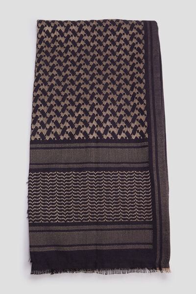 Foulard marron homme