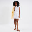 Short broderie anglaise élastiqué coton blanc femme