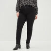 Jeans slim taille haute 5 poches denim noir femme grande taille