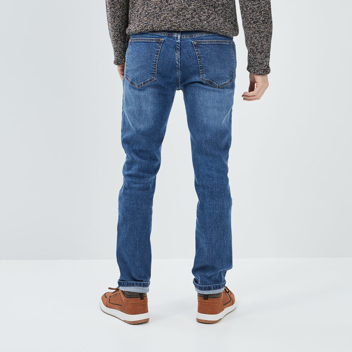 Jeans slim taille standard denim double stone homme