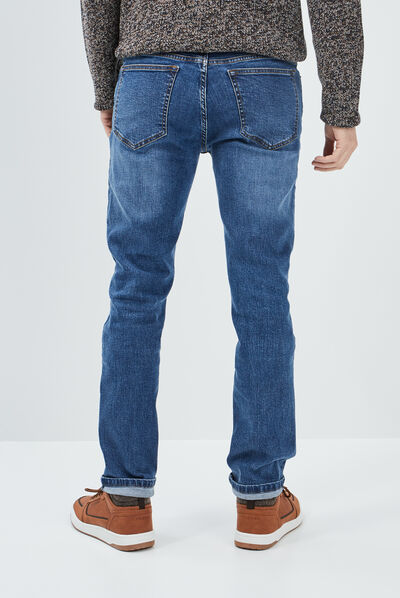 Jeans slim taille standard denim double stone homme