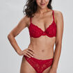 Soutien-gorge corbeille dentelle rouge femme