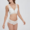 Soutien-gorge foulard en dentelle ecru femme