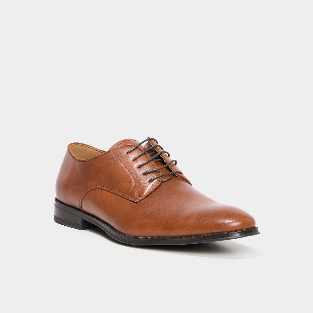 Derbies à lacets marron cognac homme