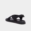 Sandales brides crois&eacute;es noir femme