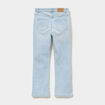 Jean flare poches plaqu&eacute;es denim bleach fille