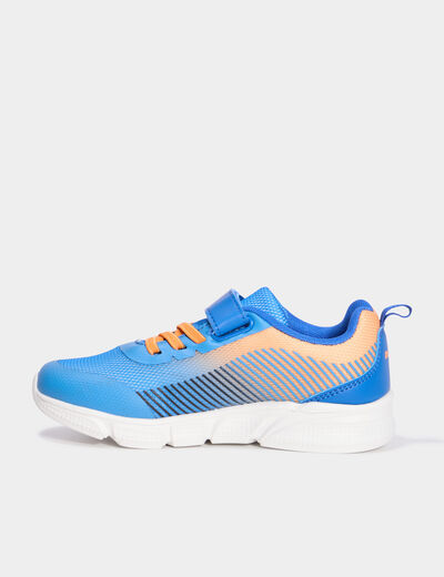 Baskets running à scratchs bleu garçon