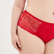 Shorty en dentelle Izzie rouge femme grande taille