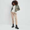 Blouson bombers vert kaki femme