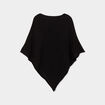 Poncho asymétrique noir femme