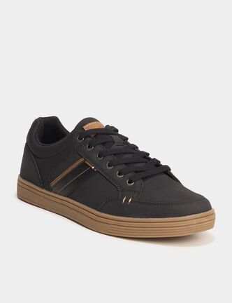 Baskets &agrave; lacets noir homme